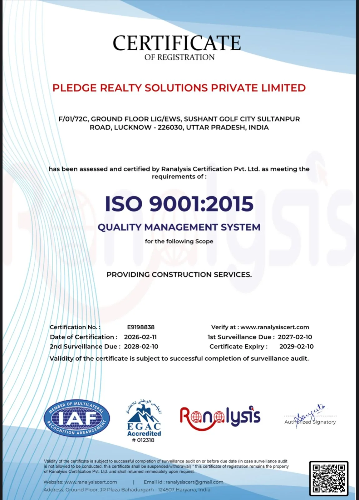 ISO Certified 9001:2015